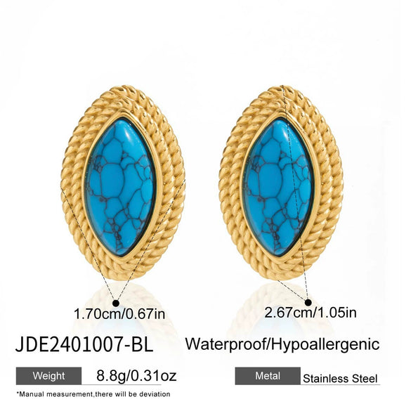 Wholesale Geometric Electroplated Stainless Steel Earrings For Women