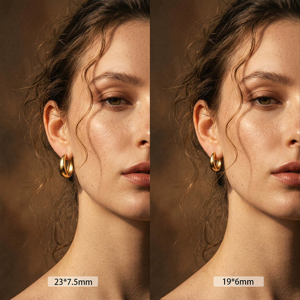 Wholesale Geometric Electroplated Stainless Steel Earrings Unisex Original Design Style