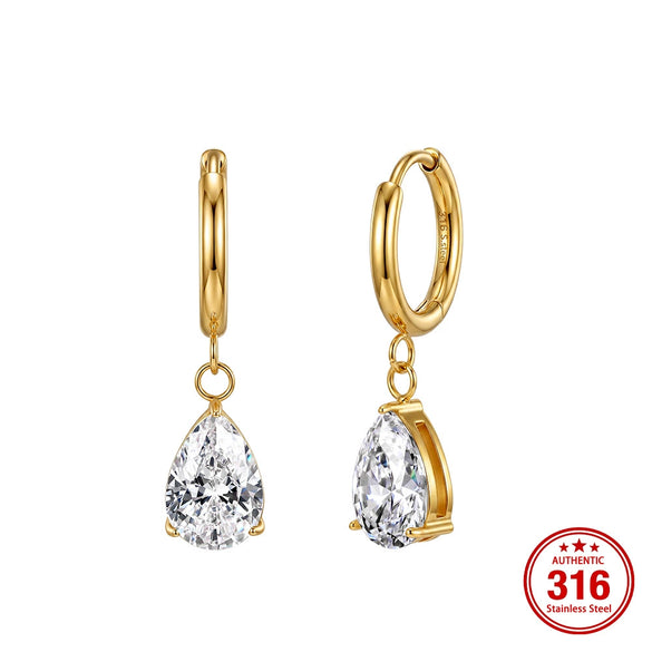 Wholesale Geometric Electroplated Stainless Steel Earrings Unisex