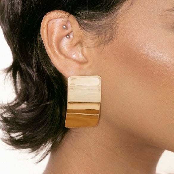 Wholesale Geometric Electroplated Stainless Steel Earrings Unisex