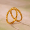 Wholesale Geometric Electroplated Stainless Steel Ferris Wheel Gear Stackable Ring For Women