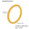 Wholesale Geometric Electroplated Stainless Steel Ferris Wheel Gear Stackable Ring For Women