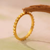 Wholesale Geometric Electroplated Stainless Steel Ferris Wheel Gear Stackable Ring For Women