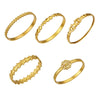 Wholesale Geometric Electroplated Stainless Steel Heart Star Flower Bracelet Jewelry Bangle