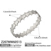 Wholesale Geometric Electroplated Stainless Steel Heart Star Flower Bracelet Jewelry Bangle