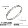 Wholesale Geometric Electroplated Stainless Steel Heart Star Flower Bracelet Jewelry Bangle