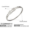 Wholesale Geometric Electroplated Stainless Steel Heart Star Flower Bracelet Jewelry Bangle