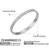 Wholesale Geometric Electroplated Stainless Steel Heart Star Flower Bracelet Jewelry Bangle