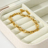 Wholesale Geometric Electroplated Stainless Steel Oval Chain Cross Buckle Unisex Women's Bracelet