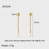Wholesale Geometric Electroplated Stainless Steel Pearl Chain Tassel Earrings For Women