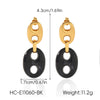Wholesale Geometric Electroplated Stainless Steel Pig Nose Earrings For Women Retro Maillard Style