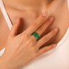 Wholesale Geometric Electroplated Stainless Steel Women's Ring In Ins Style