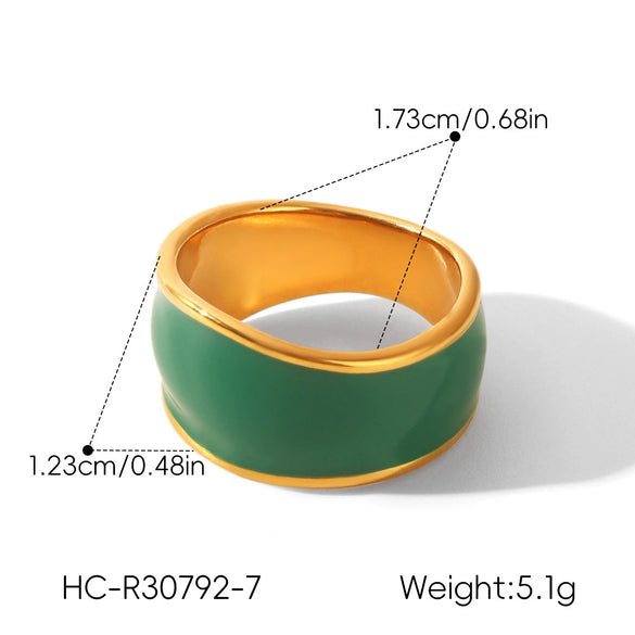 Wholesale Geometric Electroplated Stainless Steel Women's Ring In Ins Style