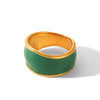 Wholesale Geometric Electroplated Stainless Steel Women's Ring In Ins Style