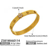 Wholesale Geometric Electroplated Stainless Steel Zircon And Acrylic Flower Bracelet Set