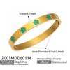 Wholesale Geometric Electroplated Stainless Steel Zircon And Acrylic Flower Bracelet Set