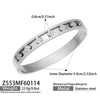 Wholesale Geometric Electroplated Stainless Steel Zircon And Acrylic Flower Bracelet Set