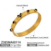 Wholesale Geometric Electroplated Stainless Steel Zircon And Acrylic Flower Bracelet Set