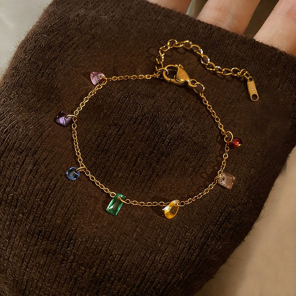 Wholesale Geometric Electroplated Titanium Steel Bracelet For Women Fashionable And Simple Ins Style Jewelry Accessory