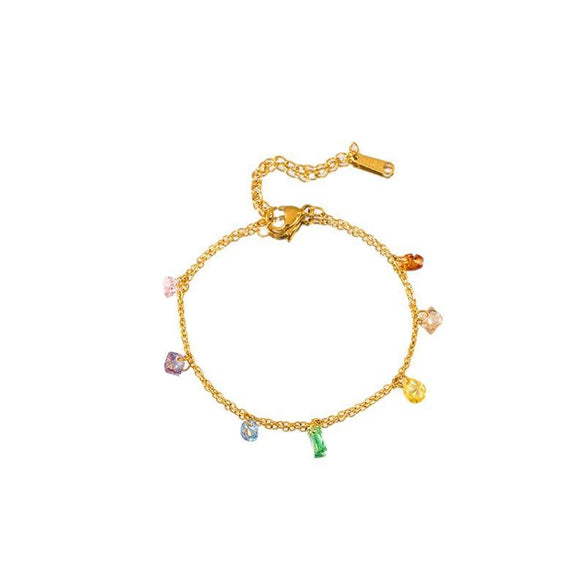 Wholesale Geometric Electroplated Titanium Steel Bracelet For Women Fashionable And Simple Ins Style Jewelry Accessory