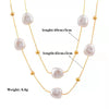 Wholesale Geometric Electroplated Titanium Steel Double Layer Necklace For Women