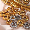 Wholesale Geometric Electroplated Titanium Steel Ear Clips For Girls Fashion Jewelry
