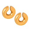 Wholesale Geometric Electroplated Titanium Steel Ear Clips For Girls Fashion Jewelry