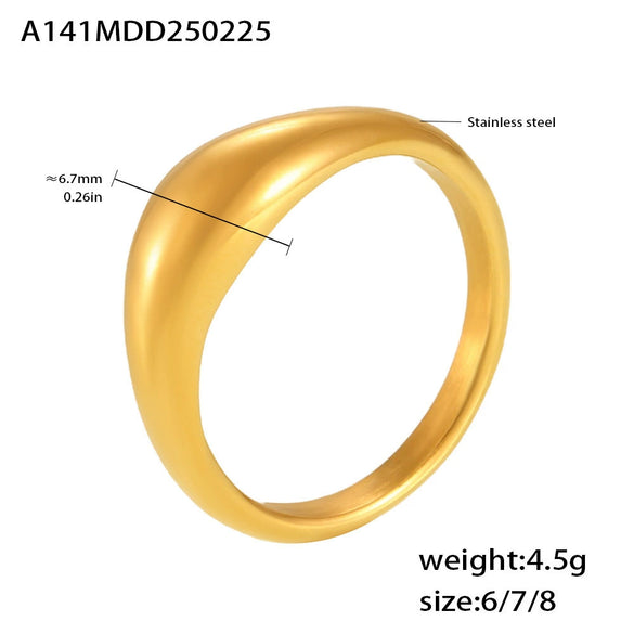 Wholesale Geometric Electroplated Titanium Steel Ferris Wheel Ring Unisex