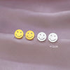 Wholesale Geometric Electroplated Titanium Steel Round Smiley Minimalist Earrings For Men And Women