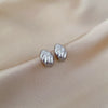 Wholesale Geometric Electroplated Titanium Steel Twisted Eggshaped Minimalist Earrings For Men And Women