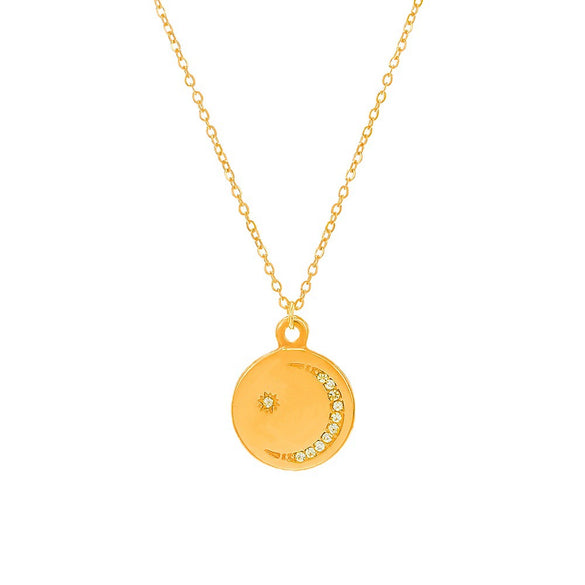 Wholesale Geometric Encrusted Electroplated Titanium Steel And Stainless Steel Cross Chain Necklace For Women