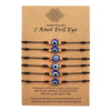 Wholesale Geometric Evil Eye Woven Adjustable Bracelet With Electroplating