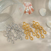 Wholesale Geometric Exaggerated Water Drop Tassel Earrings For Girls Titanium Steel Jewelry With Pvd Vacuum Real Gold Electroplating