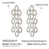 Wholesale Geometric Exaggerated Water Drop Tassel Earrings For Girls Titanium Steel Jewelry With Pvd Vacuum Real Gold Electroplating