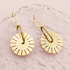 Wholesale Geometric Exaggerated Women's Stainless Steel Windmill Multiring Earrings With Electroplating