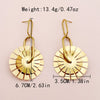 Wholesale Geometric Exaggerated Women's Stainless Steel Windmill Multiring Earrings With Electroplating