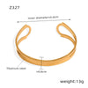 Wholesale Geometric Exaggeration Style Cshaped Titanium Steel 18K Gold Plated Open Bracelet For Female