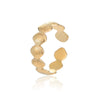 Wholesale Geometric Fan Shape Stainless Steel Open Ring 18K Gold Plated Electroplated For Women