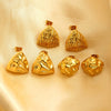 Wholesale Geometric Fanshaped Electroplated Titanium Steel Earrings For Women