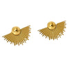 Wholesale Geometric Fanshaped Stainless Steel Electroplated Earrings For Women