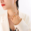 Wholesale Geometric Fashion Women's Gold Plated Titanium Steel Water Drop Earrings Ear Hook