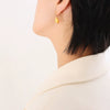 Wholesale Geometric Fashion Women's Gold Plated Titanium Steel Water Drop Earrings Ear Hook