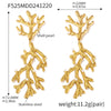 Wholesale Geometric Ferris Wheel Exaggerated Elegant Red Coral Oil Drop Enamel Glaze Stainless Steel 18K Gold Plated Earrings For Women And Men