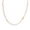 Wholesale Geometric Ferris Wheel Freshwater Pearl Necklace With Titanium Steel Gold Plated Chain For Women