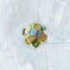 Wholesale Geometric Flower Ring Stainless Steel Electroplating Women's Jewelry Palace Style Niche Gorgeous Personality Light Luxury