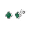 Wholesale Geometric Fourleaf Clover S925 Silver Electroplated Earrings For Women
