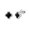 Wholesale Geometric Fourleaf Clover S925 Silver Electroplated Earrings For Women