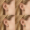 Wholesale Geometric Fourleaf Clover S925 Silver Electroplated Earrings For Women
