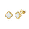 Wholesale Geometric Fourleaf Clover S925 Silver Electroplated Earrings For Women