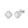 Wholesale Geometric Fourleaf Clover S925 Silver Electroplated Earrings For Women